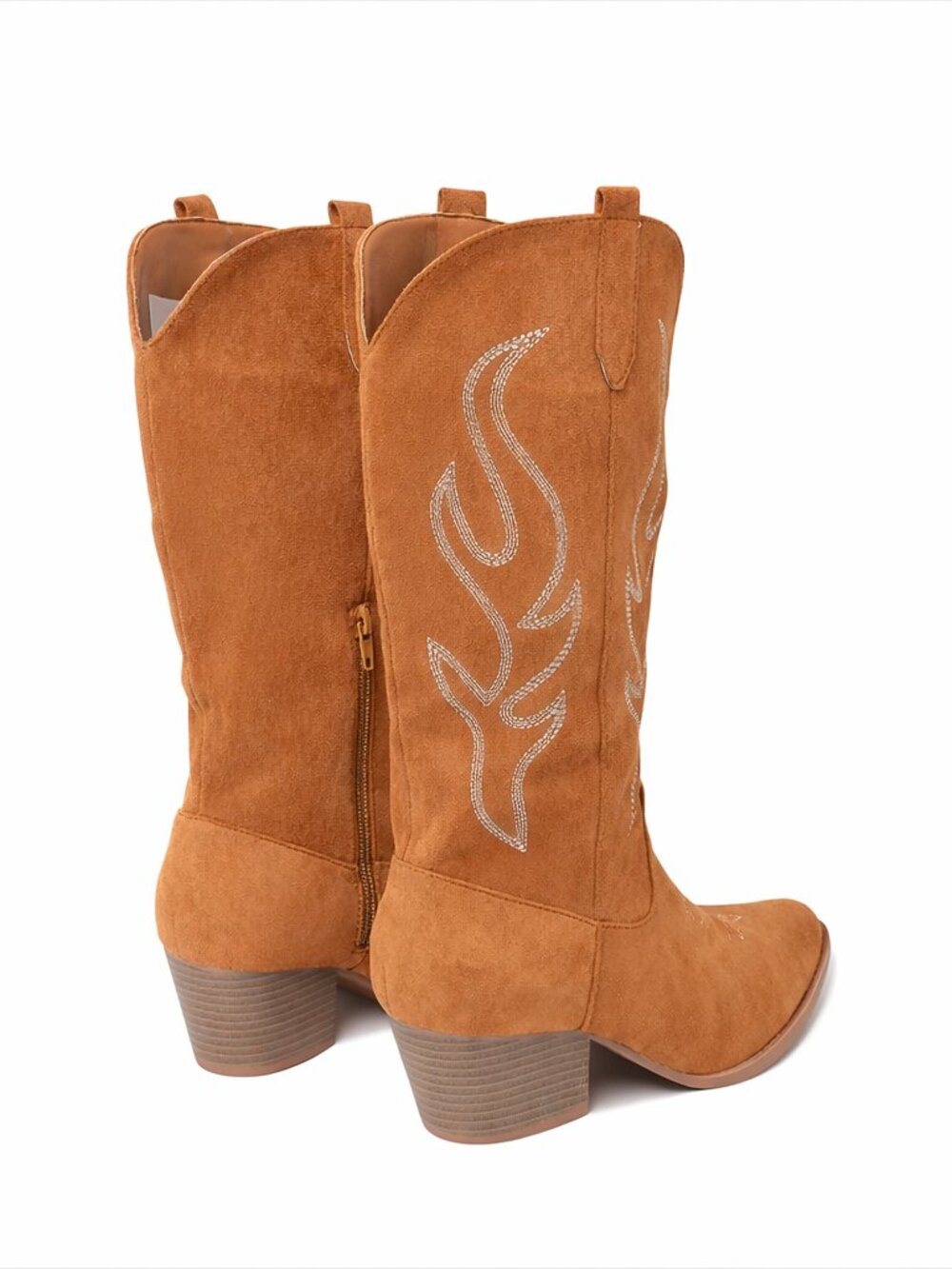 J. ADAMS Women's Roundup Faux Suede Embroidered Mid Calf Boot size 8 & 7